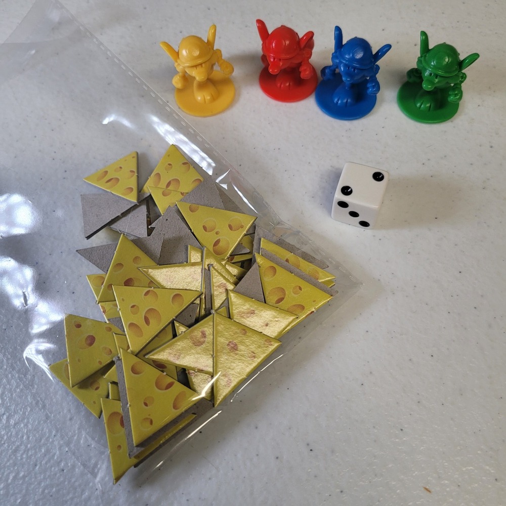 2004 Mouse Trap Board Game Replacement Pieces Mice Cheese Tokens Dice Hasbro